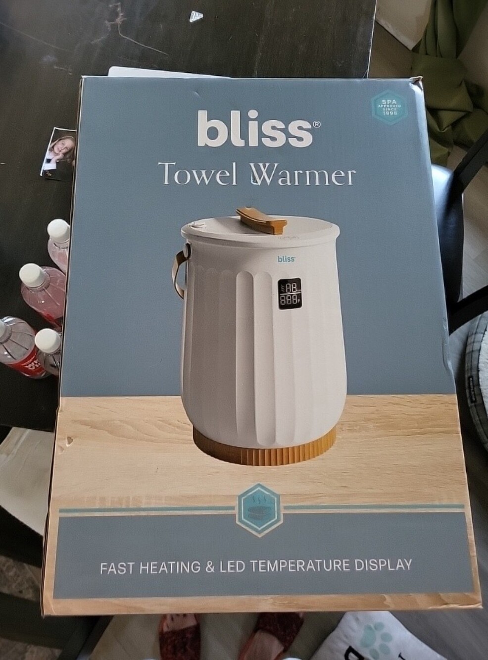 *NEW* PureBliss Luxury Spa Towel Blanket Robe Warmer Heated Bucket Style in Box